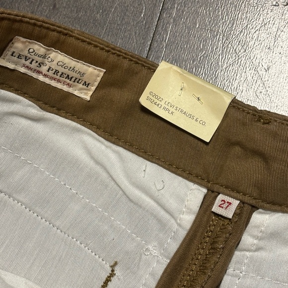 Levi's Premium XL Chino Wide Leg Pants Women's 27x31 Ermine Brown NWT Water Mark - Picture 9 of 11